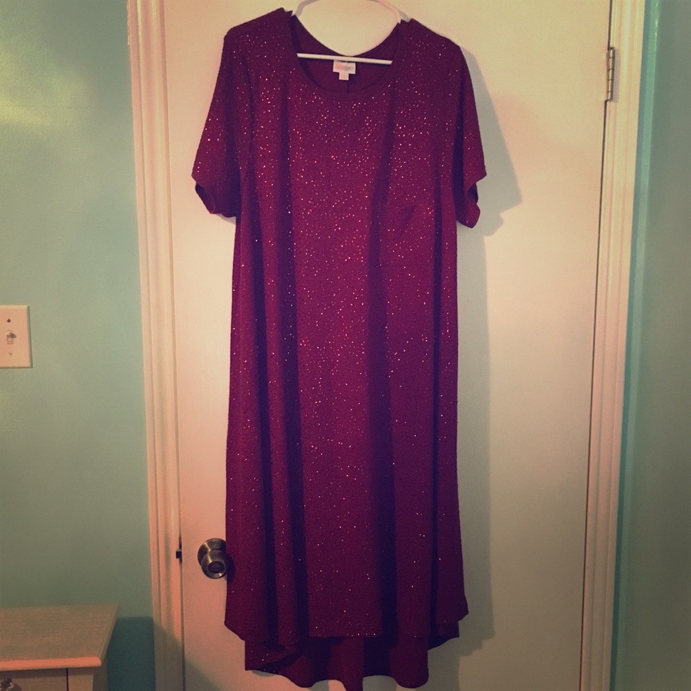 EUC Wine Glitter LulaRoe Elegant Carly